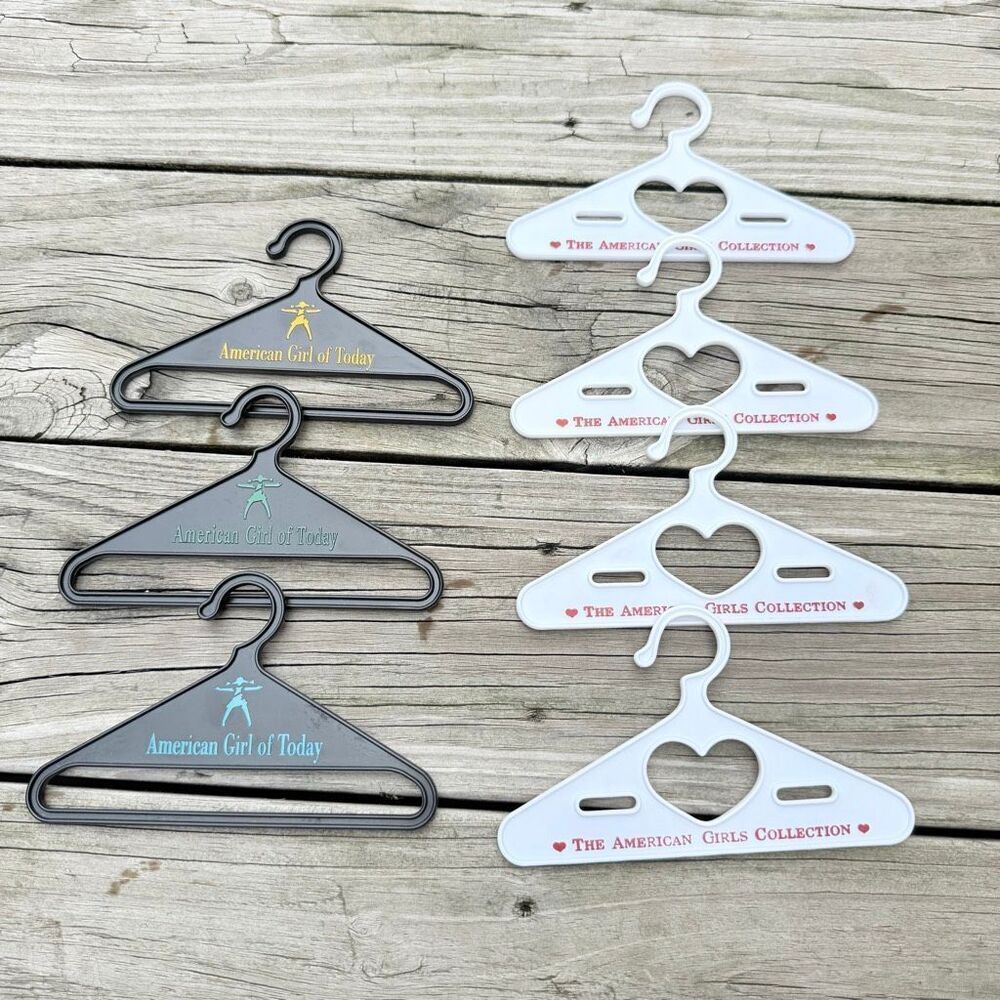 Vintage American Girl Doll Plastic Clothing Hangers Authentic - Lot Of 7